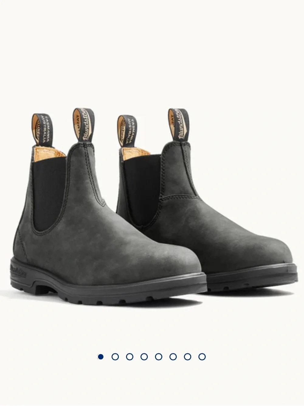 BLUNDSTONE Classic Chelsea Pull On Leather Boots 9 Gray